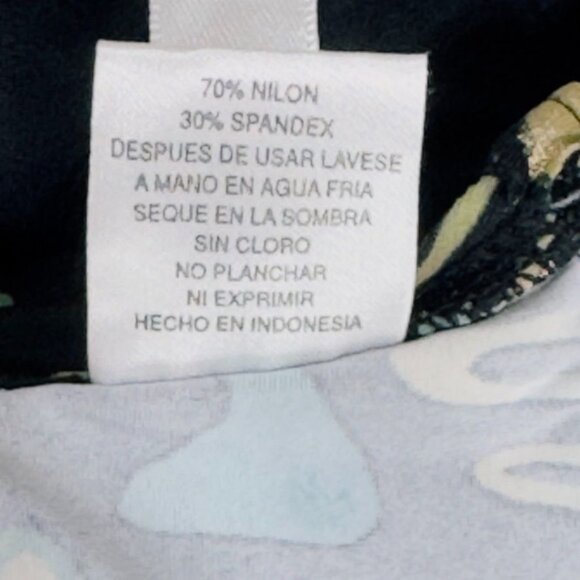 OCEAN DREAM COLLECTION Women's Nylon 2 Piece Black Bottom Multicolor Top Size 16 - Picture 9 of 10